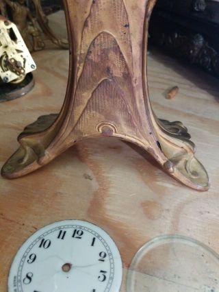 Antique Haven Clock Co.  Art Nouveau Mantle Clock RUNS 6