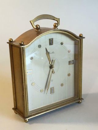 Vintage Mauthe Brass 8 Day Striking Mantel Clock - Gwo