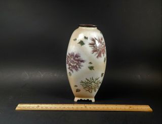 Japanese Asian Or Fench European Enamel Cloisonne Vase Silver Wire ?