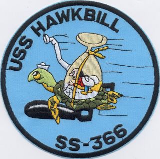 Uss Hawkbill Ss - 366 Turtle - Bc Patch Cat No.  B983