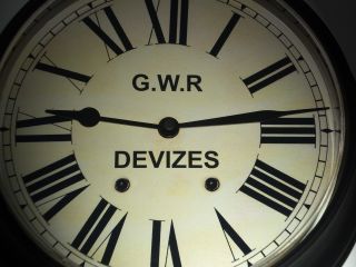 Great Western Railway,  Gwr Victorian Style Waiting Room Clock,  Devizes Station.
