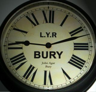 Lancashire & Yorkshire Railway Victorian Style Waiting Room Clock,  Bury Station