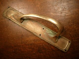 Salvage - Vintage Art Nouveau Heavy Brass / Copper Door Pull / Handle