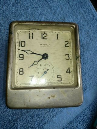 Vintage/antique Ansonia Square Pirate Alarm Clock,  York,  Usa