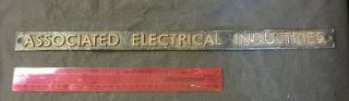 Fantastic Associated Electrial Industries Advertising Sign (d8)