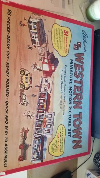 Vintage 1950 Roy Rogers Western Cowboy Town Mini Motion Picture Set