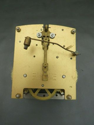 Vintage Smiths mantel clock movement and gong for repair or spares 2