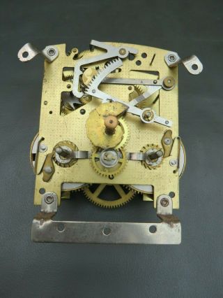Vintage Smiths mantel clock movement and gong for repair or spares 3