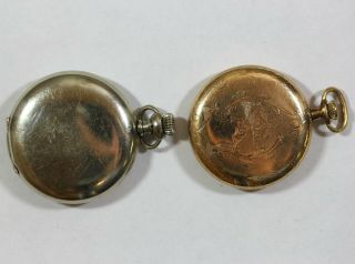 Two Elgin Pocket Watches,  Grade 301 and 344,  size 12s 3