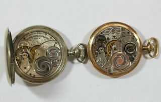 Two Elgin Pocket Watches,  Grade 301 and 344,  size 12s 4