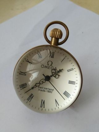 2.  36x2.  88 inch / CHINESE vintage BRASS GLASS pocket watch BALL clock 2