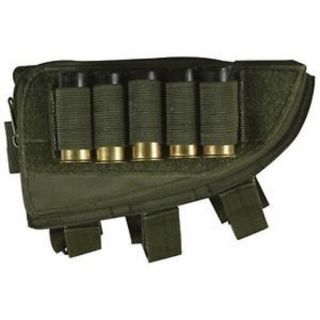 Tactical Butt Stock Shotgun Shell Pouch Cheek Rest Od Green