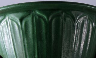 Antique Weller Matte Green Art Pottery Bowl Incised Form Arts & Crafts Mission 5