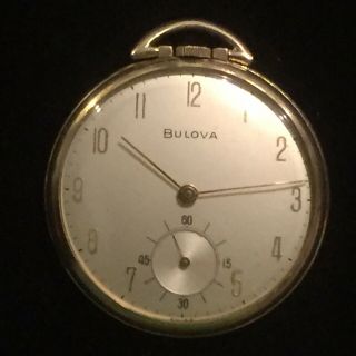 Bulova 17 Jewel Als Pocket Watch - Gold Filled Case - - Vintage