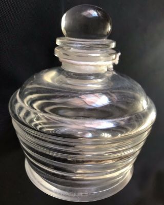 STUNNING VINTAGE RARE GUERLAIN SIGNED BACCARAT CRYSTAL PERFUME BOTTLE 3.  5 IN 3