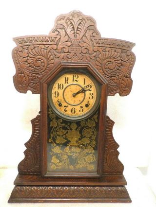 E.  Ingraham 8 Day Striking Shelf Clock - - Circa 1890