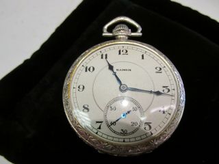 14k Gold Filled Illinois Pocket Watch Movement Signed Commodore Perry Repair E14