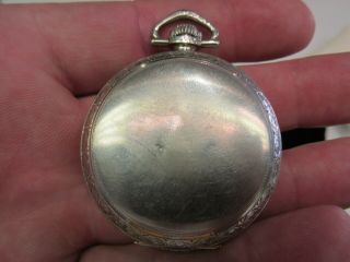 14K Gold Filled Illinois Pocket Watch Movement Signed Commodore Perry REPAIR E14 3