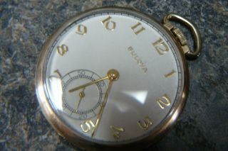 BULOVA 10 SIZE 15 J POCKET WATCH - RUNS 2