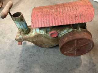 Antique 1920s Keystone Ride Em Steamroller Large Steel Toy Parts