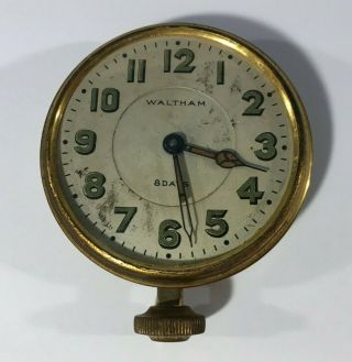 Antique 8 Day Waltham Car Dash Clock England Telephone Telegraph Co 1912