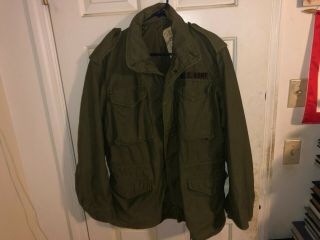 Us Army Od Og - 107 Cold Weather Field Jacket Small Long