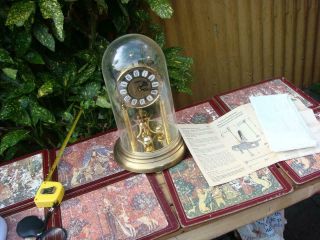 Vintage 400 Day Torsion Anniversary Dome Clock,  Mantle Clock For Repair