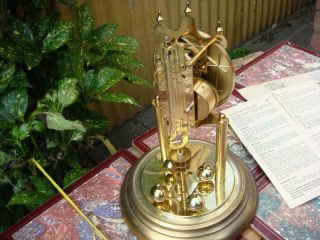 Vintage 400 day Torsion Anniversary Dome Clock,  Mantle Clock For Repair 4