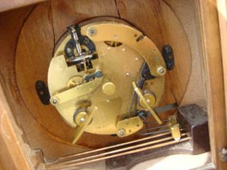 Vintage Ting Tang Mantel Clock Floating Balance German FHS Movement 6