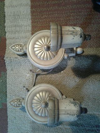 2 - Vintage Cast Iron Wall Sconces All