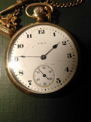 Vintage Elgin 17 Jewels Pocket Watch Not Running 5