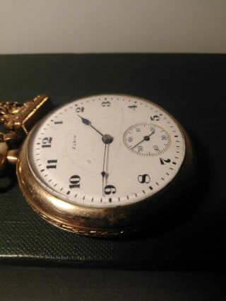 Vintage Elgin 17 Jewels Pocket Watch Not Running 6