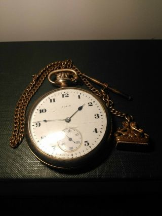 Vintage Elgin 17 Jewels Pocket Watch Not Running 8