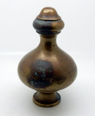 Heavy Large Antique English Brass Finial
