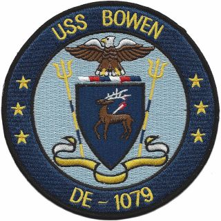 Uss Bowen De - 1079 Destroyer Escort Ship Patch
