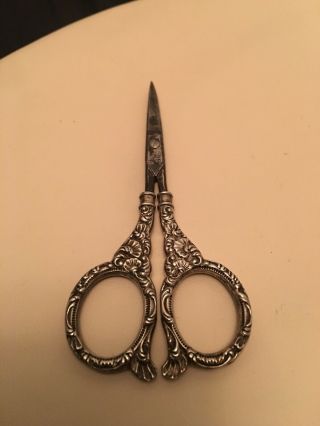 Vintage Antique F & B - Sterling Silver Scissors Design