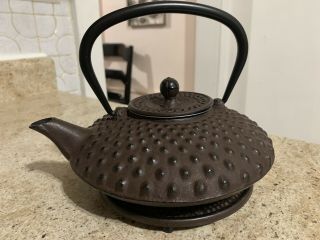 Japanese Tetsubin Cast Iron Teapot And Stand