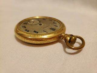 Antique Illinois Watch Company Pocket Watch for Parts/Repair - Gold,  17J Mvmt. 3
