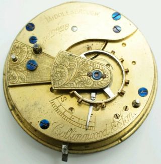 English Lever Collingwood Middlesbrough Watch Movement For Repair