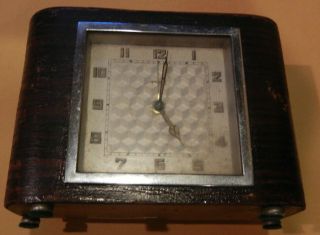 Antique Art Deco French Mantel Alarm C 1920.