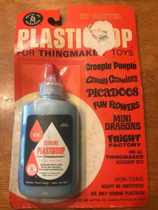 Vintage 1965 Plastigoop By Mattel For Thingmaker Toys Nos 2 Fl Oz Bottle