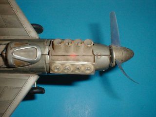 1950 ' s USAF Fighter Plane FS - 059 - Lited Piston Action Tin Toy by Showa Japan 6