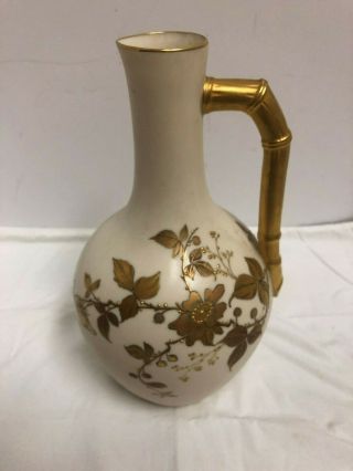 Antique Royal Worcester Porcelain Vase Flowers