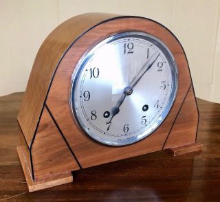 Vintage Garrard Striking 8 Day Wooden Mantle Clock