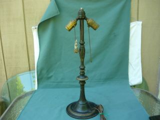 Antique Cast Iron Table Lamp Double Lamp W/pull Chains Restorable