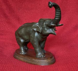 Vintage/antique African Elephant Model Ansonia Gilbert Spelter Clock Statue