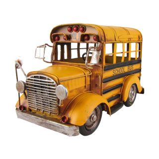 Vintage 1:24 Scale Model Short Yellow School Bus Vehicle Home Decor/driver Gift