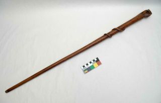 Antique Walking Stick With A Fist Holding A Snake.  Aboriginal Stockman Carving ?