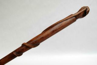 Antique Walking Stick with a Fist Holding a Snake.  Aboriginal Stockman Carving ? 4