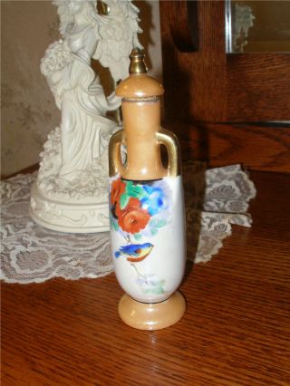 Antique Noritake Hand Painted Porcelain Perfume Bottle